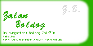 zalan boldog business card